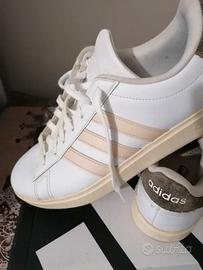 Adidas grand court bianco/beige taglia 43 e 1/3