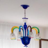 Moderno lampadario di Murano a 8 luci