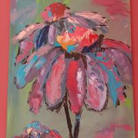 Echinacea, quadro su tela 50 cm x 70 cm