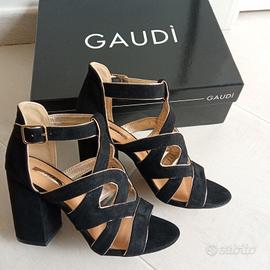 Sandali Gaudi in camoscio nero n.38