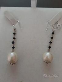 Orecchini in Argento Perle A.Dolce e Onice Nero