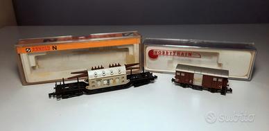 Scala N 1:160 - Coppia di vagoni merce SBB e DB