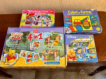 Lotto 4 giochi educativi bimbi 3-6 anni