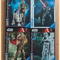 4 Puzzle Ravensburger Personaggi Star Wars 1000 Pz