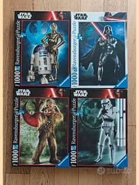 4 Puzzle Ravensburger Personaggi Star Wars 1000 Pz