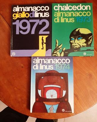 LINUS ALMANACCHI Milano Libri. Annate 1972-73-74.