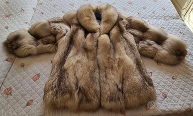 Pelliccia di volpe e giacca con inserto di visone