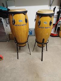 coppia di concas con piedistalli