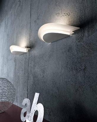 PLANA APPLIQUE LAMPADA DA PARETE VETRO BIANCO LEUC