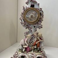 OROLOGIO IN STILE ROCOCO' IN PORCELLANA FABRIS