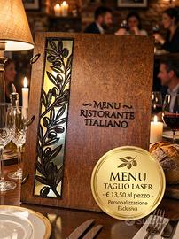 Porta Menu A4 in Legno con Clip Rapida - Personali