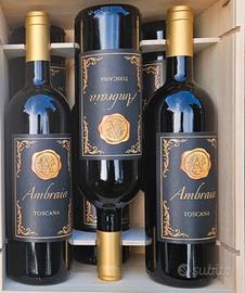 Cassa da 6 bottiglie vino ambraia toscana 2023