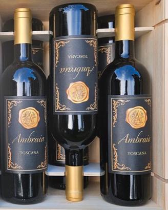 Cassa da 6 bottiglie vino ambraia toscana 2023