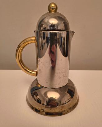 Caffettiera Vintage Inoxpran "Orchidea" Linea Oro 
