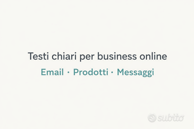 Scrivo testi chiari per siti, email ed e-commerce