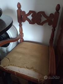 coppia sedie anni 70 in legno