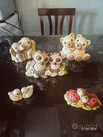 Coppie animali Thun Gufi Orsetti Elefanti