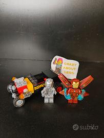 Lego 2 minifigure Iron man e macchina