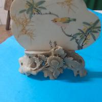 Ventaglio da tavolo con dipinto in stile cinese 