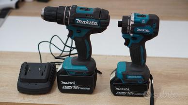 trapano+avvitatore+2 batterie 5ah\9ah+makita 18v