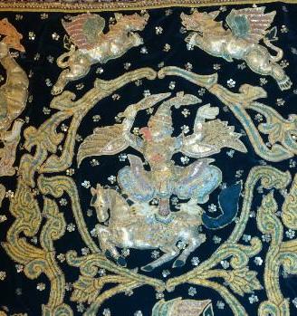 Meraviglioso Arazzo Thailandia "Garuda a cavallo"