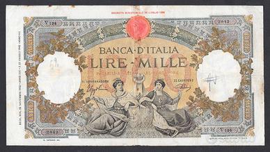 Banconota lire 1000 del 28.11.1942