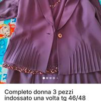 Completo donna cerimonia. Blu/ viola