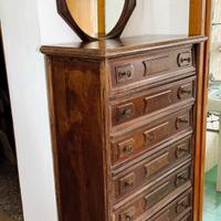 Cassettiera settimanale vintage in legno massello