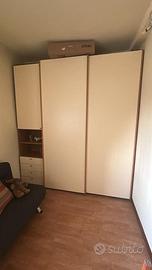 Armadio modulare con letto a ribalta