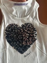 Canotta casual con paillette