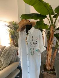 Camicia lino dipinta