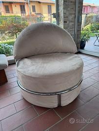 Poltrona design anni 70 microfibra