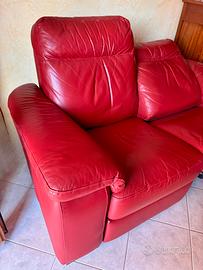 Divano due posti in pelle