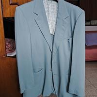 Completo uomo giacca + pantalone azzurro pastello