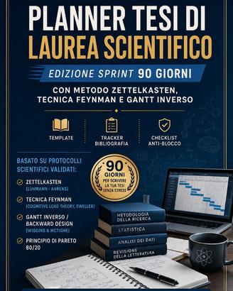 Planner Tesi di Laurea scientifico