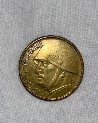 Medaglia Gettone Commemorativo 100 Lire Mussolini
