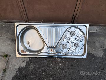 Piano cottura lavello camper roulotte gpl