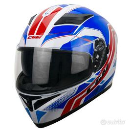 CASCO MOTO INTEGRALE CGM SPEED RACER BLU/ROSSO