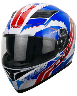 CASCO MOTO INTEGRALE CGM SPEED RACER BLU/ROSSO
