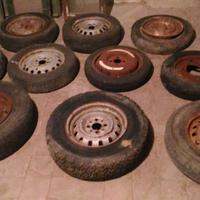 Ruote con cerchi gomme CEAT auto varie epoca