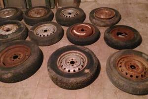 Ruote con cerchi gomme CEAT auto 13"varie epoca