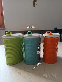 barattoli cucina ceramica marca caffè zucchero sal