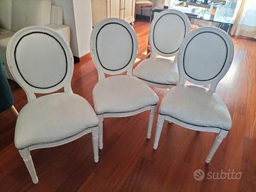 4 sedie in legno sala da pranzo 