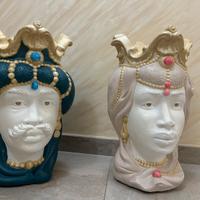 Coppia teste di moro 49 cm