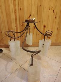 lampadario vintage in ferro 