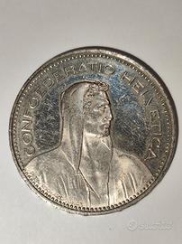 Moneta 5 Franchi Svizzera Anno 2012 Sigla B