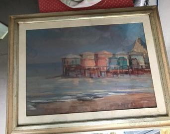 Quadro di Antonio Sbrana: Bagni a Livorno 71X91