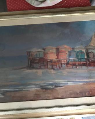 Quadro di Antonio Sbrana: Bagni a Livorno 71X91