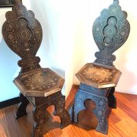 Coppia sgabelli del 1800