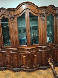 Mobile dispensa e cristalliera in stile Fiorentino